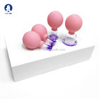 गुलाबी 4 पीसीएस सिलिकॉन फेशियल कपिंग थेरेपी सेट, आई फेस वैक्यूम मसाज कप किट सिलिकॉन एंटी सेल्युलाईट कप