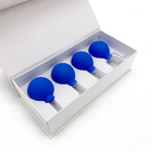 हेल्थकेयर के लिए 15 मिमी 25 मिमी ब्लू रबर ग्लास वैक्यूम कपिंग कप