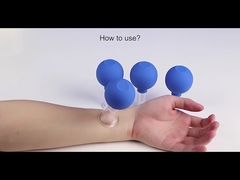 सफेद बल्ब मसाज सेट के साथ 15/25/35/55mm कपिंग सेट