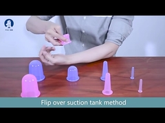 पुन: प्रयोज्य नमी अवशोषण फेशियल सिलिकॉन कपिंग किट विभिन्न रंग ओम पैकेज