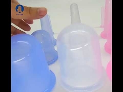 पुन: प्रयोज्य 6.8*53/6*1.5 सेमी सिलिकॉन वैक्यूम एंटी सेल्युलाईट कपिंग सेट